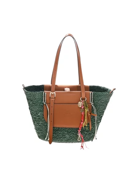 Torebka skórzana Cuba Lab skórzana zielona