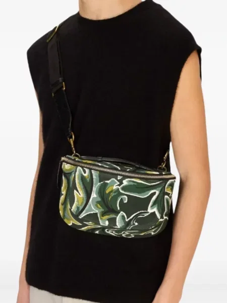 Geantă Inoui Editions cu model floral verde