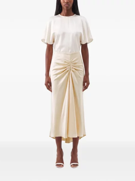 Fustă midi Victoria Beckham cu volane