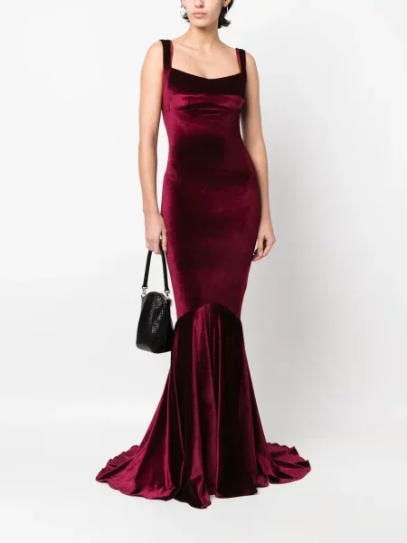 Rochie Atu Body Couture de catifea roșu