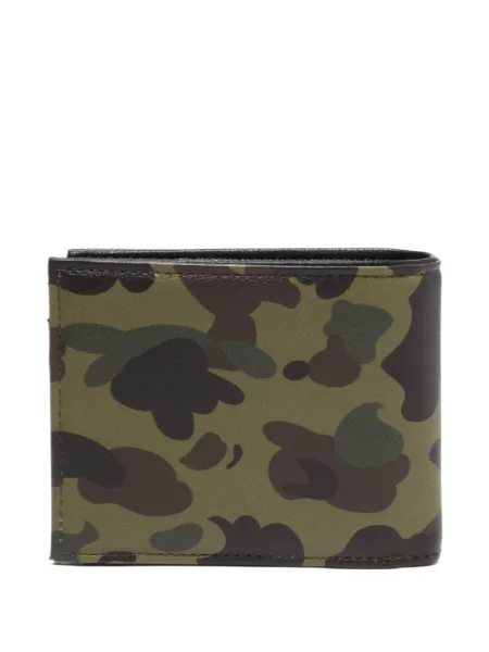 Portofel A Bathing Ape® cu imagine cu model camuflaj verde