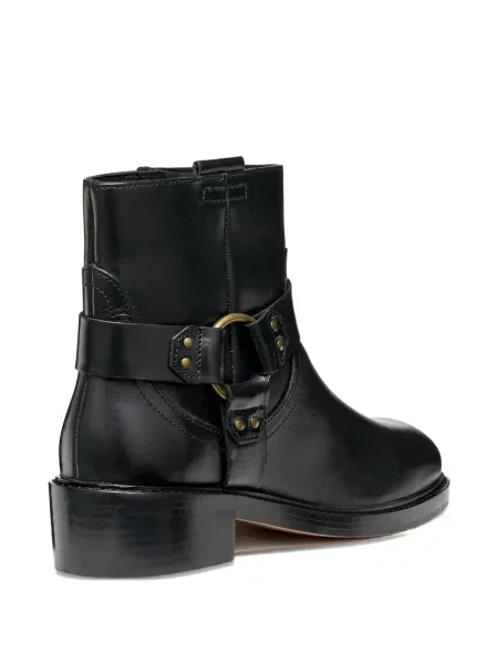 Botine Geox cu cataramă negru