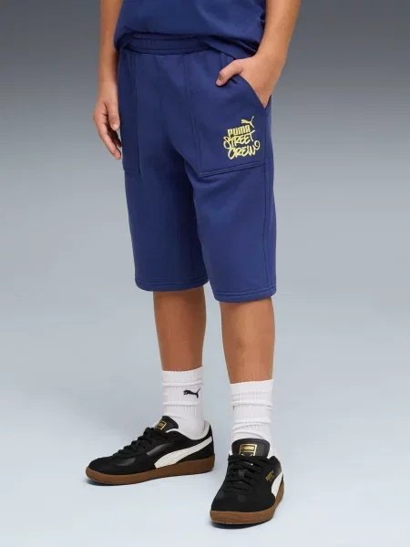 Дитячі Повсякденні шорти PUMA Relaxed Long Shorts комбінований верх синій
