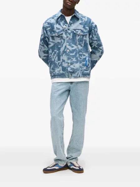Τζιν μπουφάν Karl Lagerfeld Jeans με σχέδιο μπλε