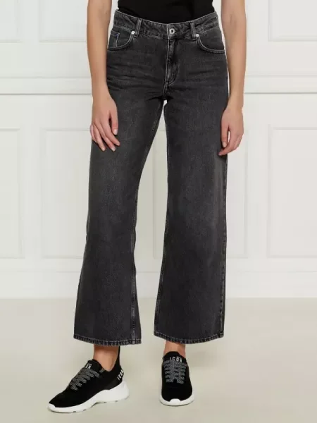 Karl Lagerfeld Jeans Blugi | Relaxed fit | high waist gri