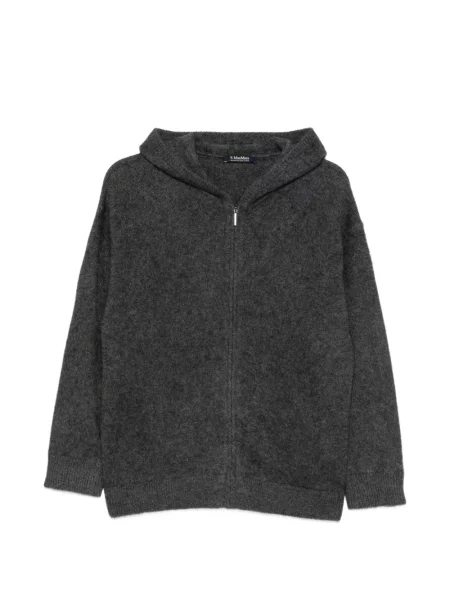Cardigan 's Max Mara cu glugă gri