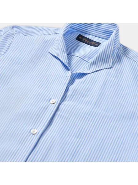Koszula Brooks Brothers ze stójką niebieska
