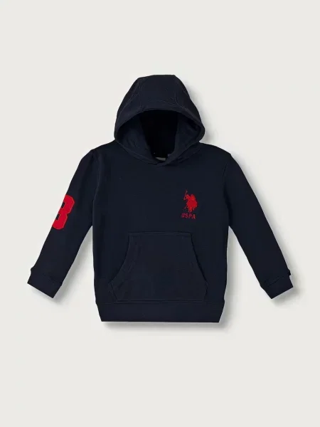 U.S. Polo Assn. кофта з капюшоном дитяча з бавовною