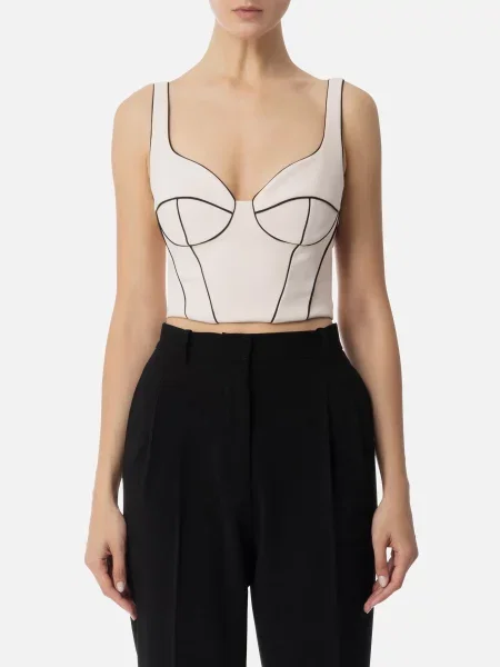 Топ Elisabetta Franchi бежевий