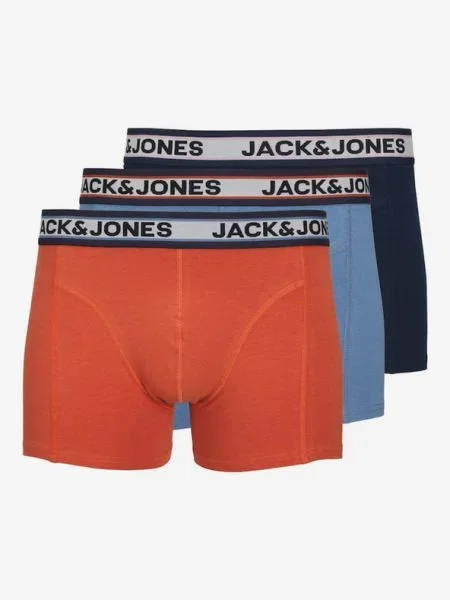 JACK & JONES Boxeralsók Marco világoskék / sötétkék / világosszürke / sötét narancssárga
