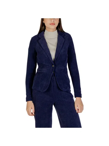 Geacă Ichi de catifea cord albastru