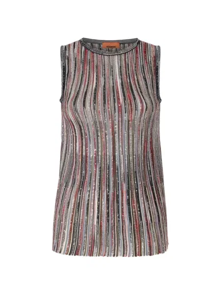 Top Missoni cu dungi gri