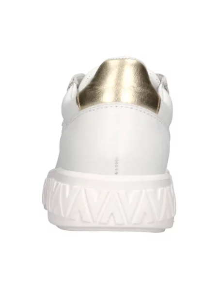 Lniane sneakersy Valentino na platformie białe
