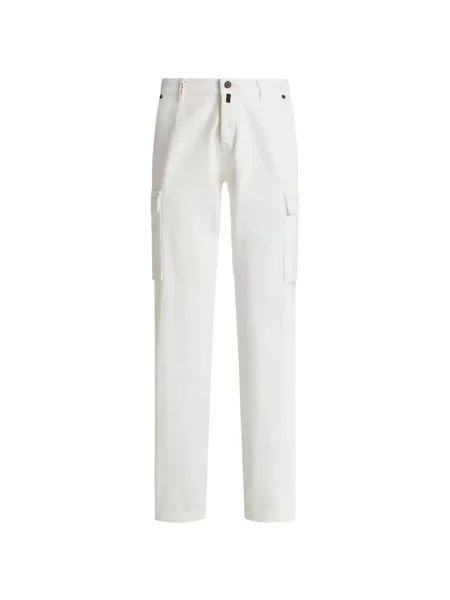 Pantaloni cargo Kiton alb