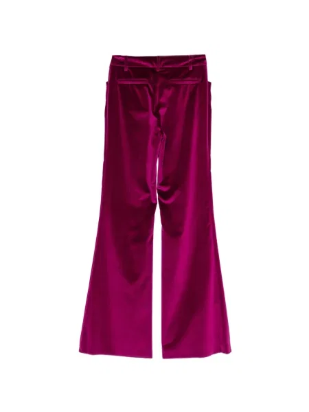 Pantaloni Barbara Bui de catifea evazate roz