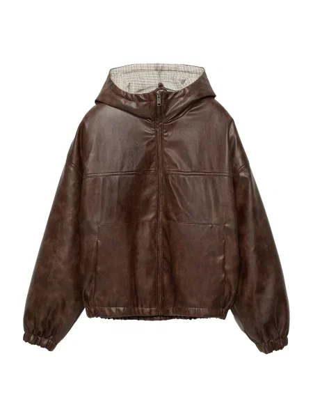 Pull&Bear Geacă de primăvară-toamnă CAZADORA' maro