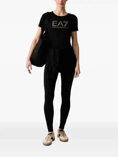 Leggings Ea7 Emporio Armani cu imagine negru