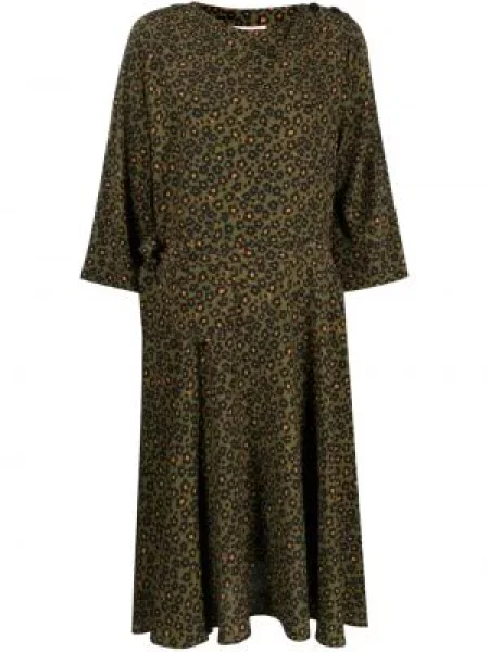 Rochie midi Kenzo cu imagine cu model leopard