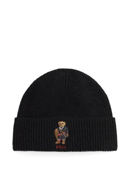 Kratak samt polo majica Polo Ralph Lauren s vezom crna