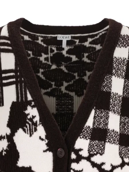 Cardigan Loewe tricotate maro
