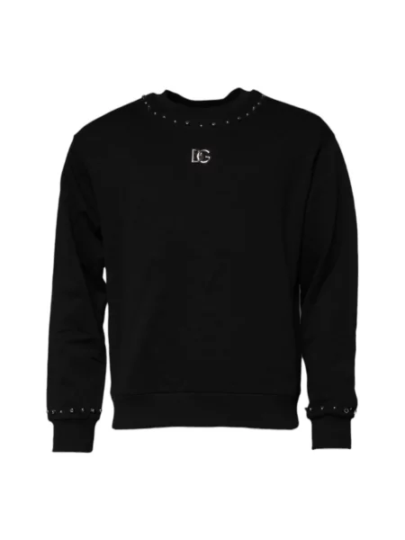 Sweter Dolce And Gabbana z nadrukiem czarny