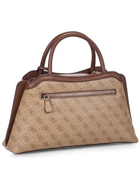Crossbody kabelka Guess s autogramom hnedá