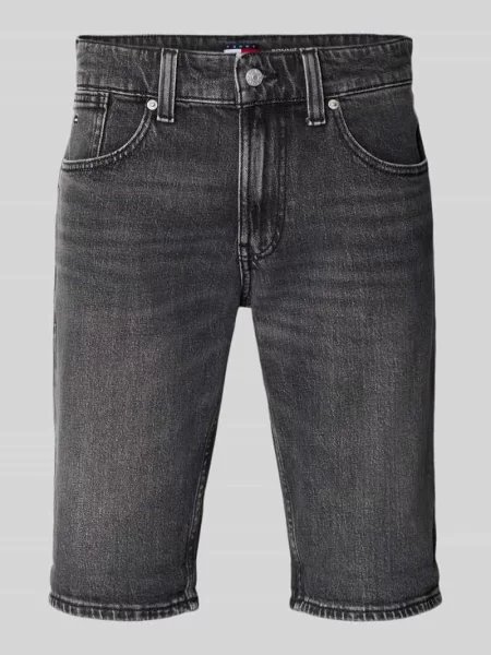 Szorty jeansowe o kroju regular fit z mieszanki bawełny Tommy Jeans szare