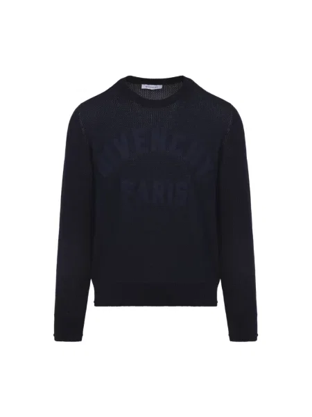 Dzianinowy sweter Givenchy niebieski