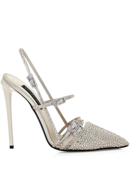 Pantofi cu toc Philipp Plein slingback