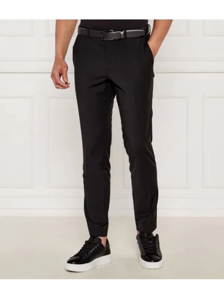 HUGO de lână pantaloni | extra slim fit negru