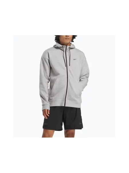 Кофта Reebok Athlete Full Zip medium grey heather сірий