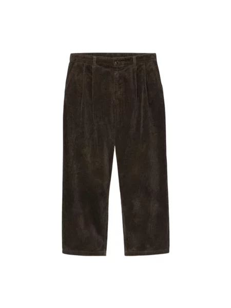 Spodnie Carhartt Wip sztruksowe brązowe