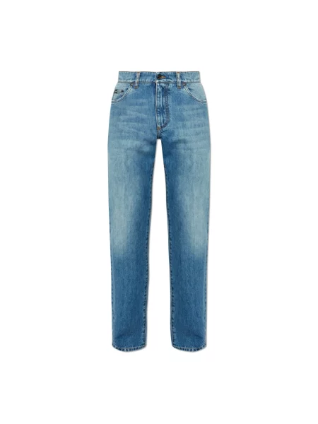 Jeansy straight leg Dolce And Gabbana niebieskie