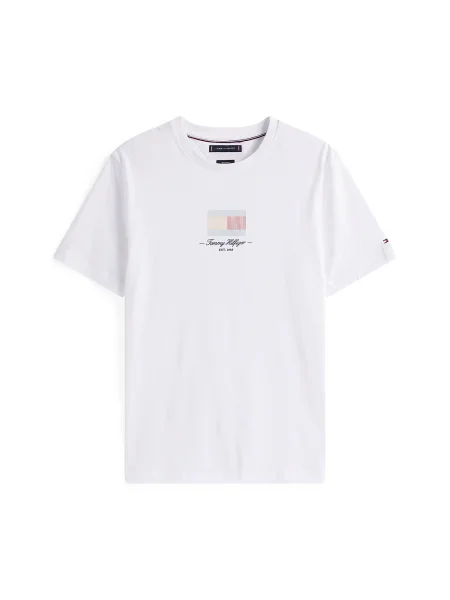 TOMMY HILFIGER Tricou Ithaca albastru deschis / galben deschis / roșu alb