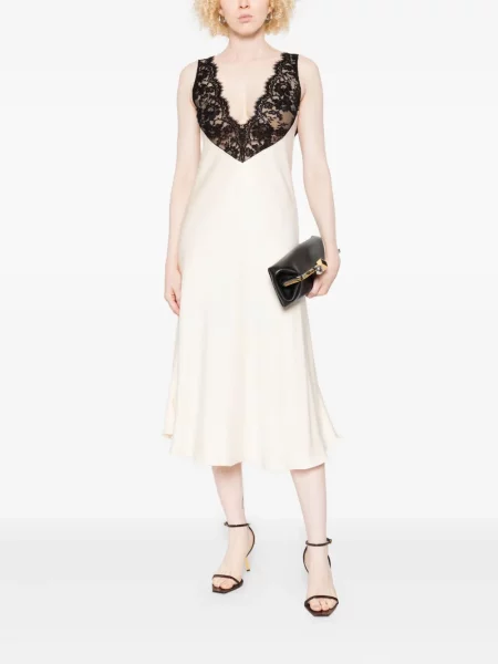 Rochie Chb Christian Boaro din dantelă de costum alb