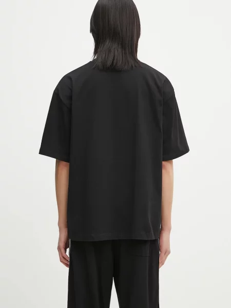 Футболка Fiorucci Logo Label Boxy Fit з аплікацією чорний