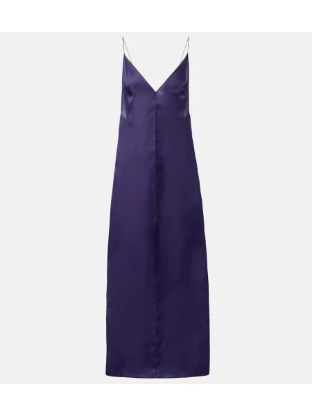 Rochie Khaite de mătase de costum albastru