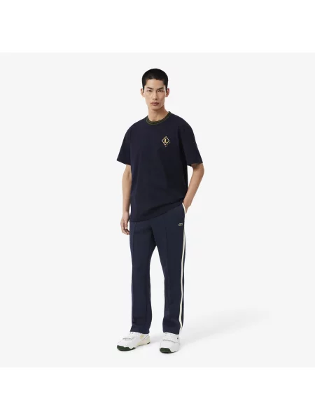 Lacoste Spodnie Dresowe Made In France granatowe