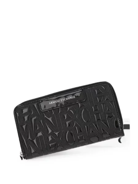 Portofel Armani Exchange cu autograf negru