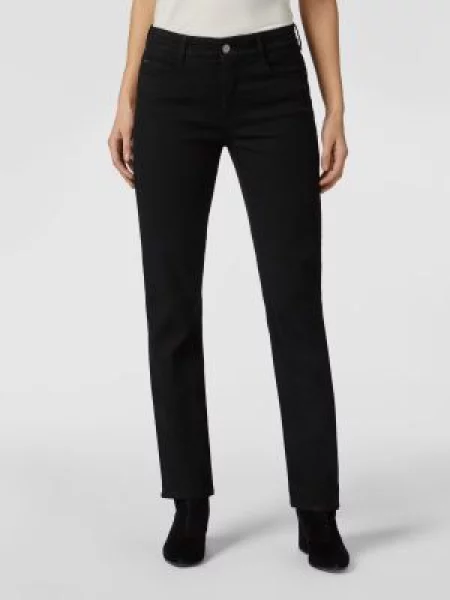 Jeansy o kroju slim fit z dodatkiem streczu model ‘DREAM’ Mac czarne