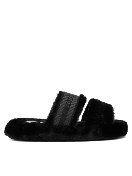 Пантофи Tommy Hilfiger HILFIGER FUR SLIPPER черно