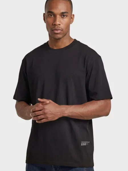 Футболка G-star Raw з аплікацією чорна