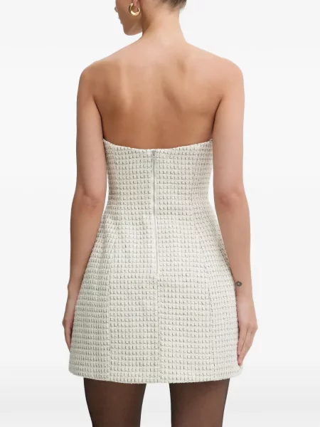 Rochie mini Bardot de costum alb