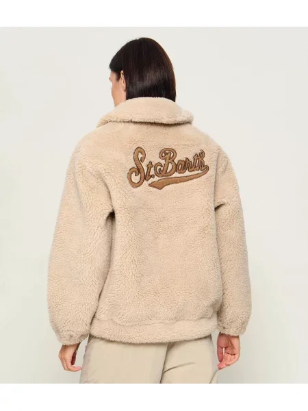 ST.Barth Din fleece geacă Jeanne Teddy | Oversize fit bej