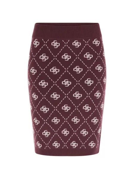 Suknja Guess s printom crvena