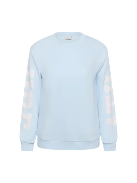 Bluza nierozpinana Kaffe Curve z okrągłym dekoltem niebieska