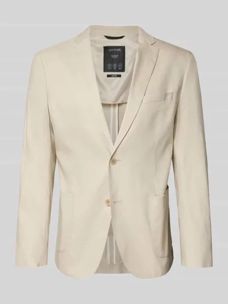 Marynarka garniturowa o kroju regular fit z mieszanki lnu S.oliver Black Label beżowa