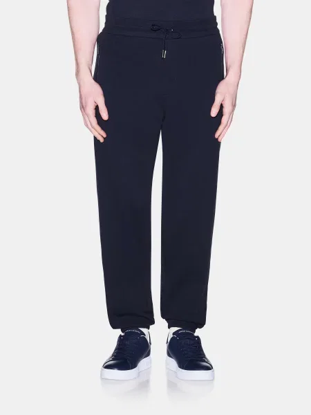 Спортивні штани Armani Exchange темно-синій бавовна/поліестер сині