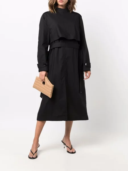 Oblekové midi šaty Mm6 Maison Margiela po kolena černé