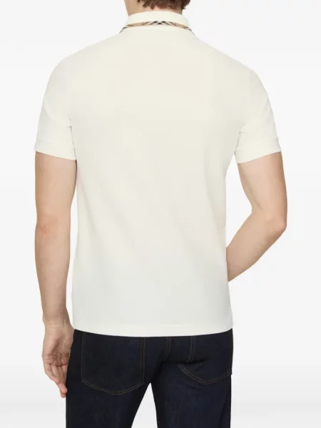 Polo Burberry în carouri alb